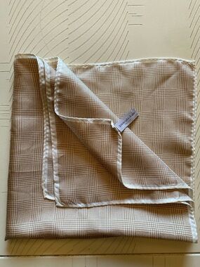 Ermenegildo Zegna Brown and Cream Glen Plaid Fabric